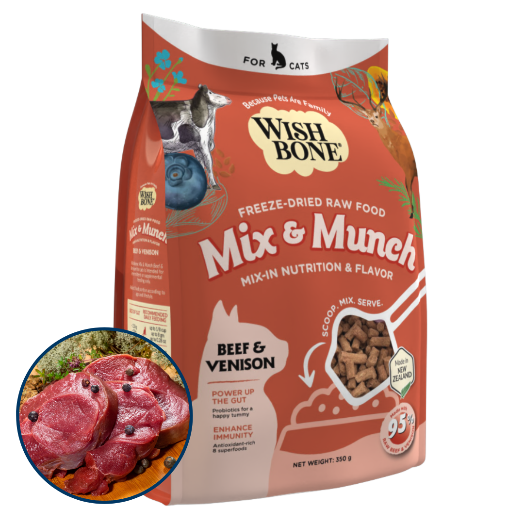 Wishbone Mix & Munch FreezeDried Raw Topper Beef & Venison for Cats 3